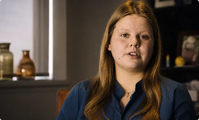 A BCFHT team member during an on-camera interview